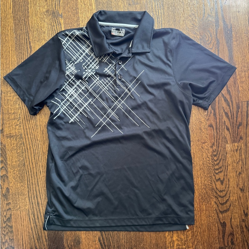 Under Armour Stylish Black Graphic Polo Shirt Men’s Large